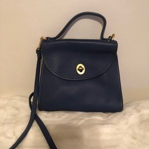 Vintage Coach Regina Turnlock Satchel Purse Blue
